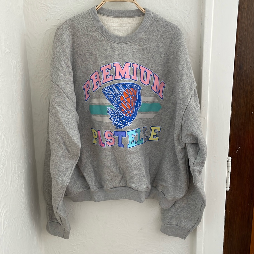 Pastelle X Kanye West Men's Classic Logo Crewneck Sweatshirt Size Xl Grey